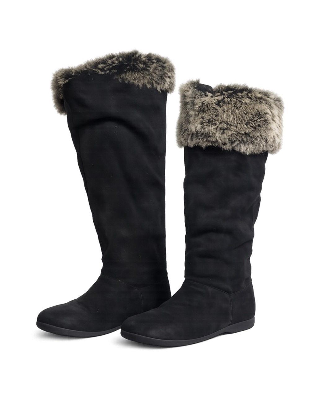 Faux Fur Lined Black Boots